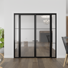 Three Light Double Door with Sidelights